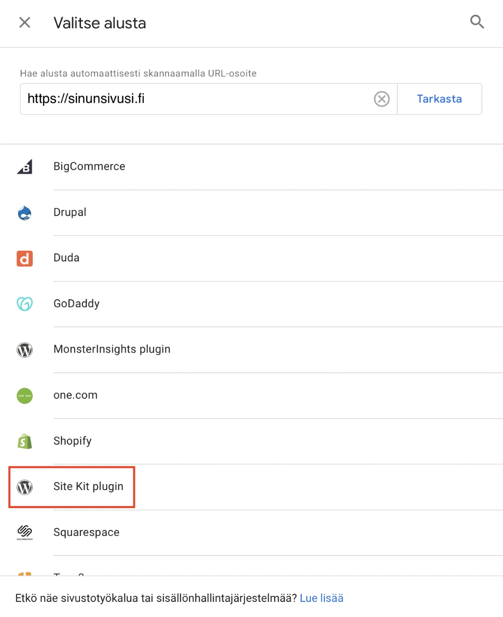 Voit asentaa Google tagin WordPress -sivullesi helposti Google Site Kit -lisäosan avulla.